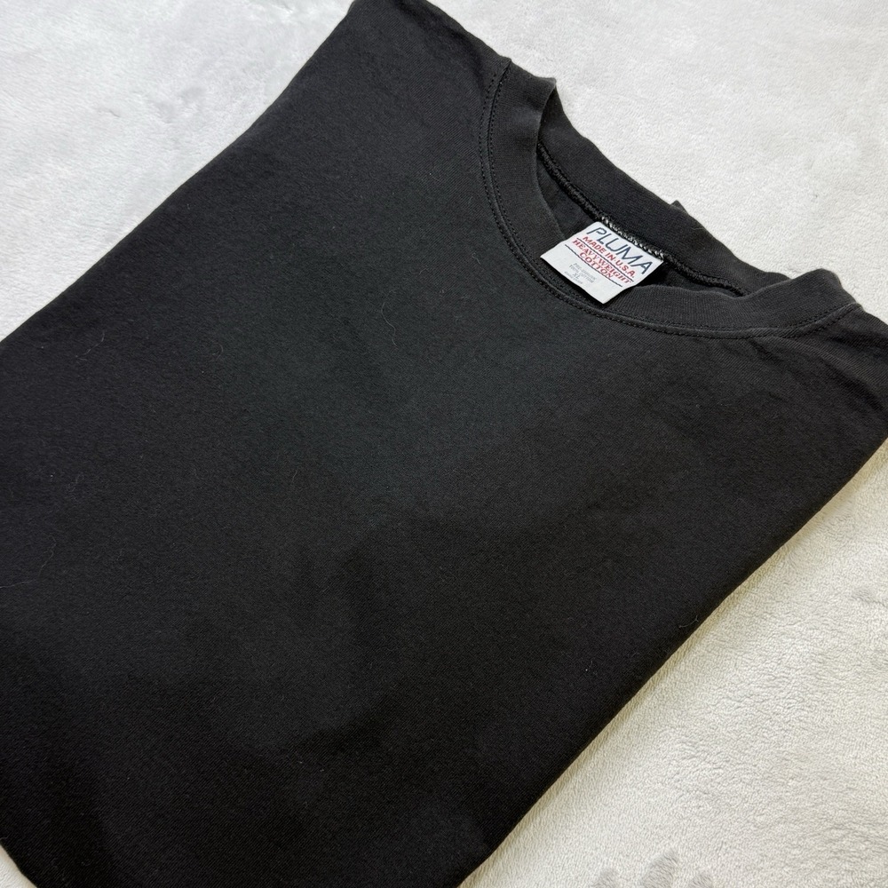 Vintage Pluma Heavyweight Cotton T Shirt USA Made Blank XL 90s